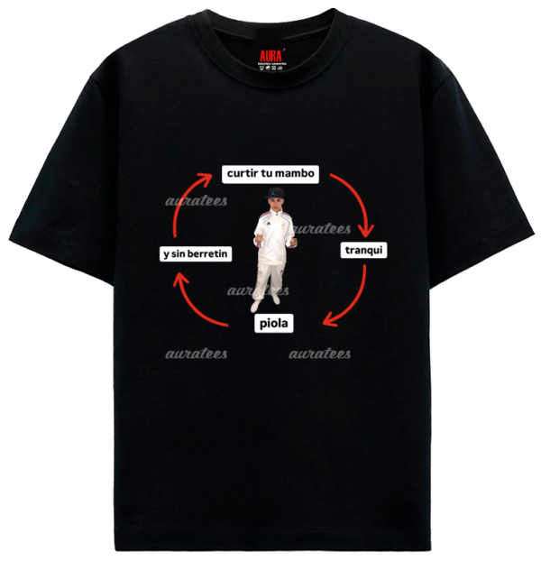 REMERA NEGRA CTM ma CURTIR TU MAMBO TRANQUI