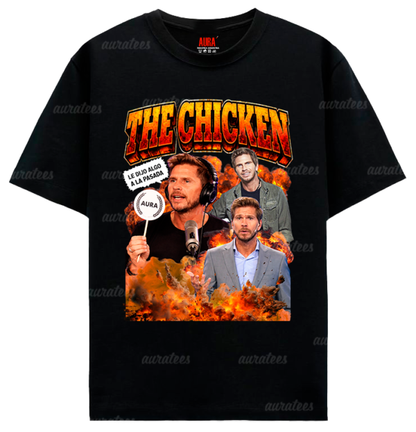 REMERA NEGRA poyo ma POLLO VIGNOLO