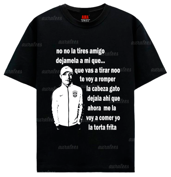 REMERA NEGRA tortafrita ma NO TIRES LA TORTA FRITA